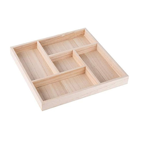 Bandeja de servicio redonda de nuevo diseño personalizado de madera de olivo y resina con asas de acero inoxidable para hoteles y restaurantes - Product Image 6
