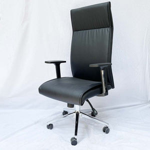 Ergonomic Office <b>Chair</b> with Swivel Base and Adjustable Height Black Faux Leather Upholstery and Foam for Home Use-MF6635D - Product Image 3