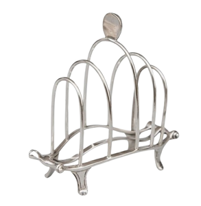 Soporte para tostadas de pan de plata hecho a mano para desayuno, piezas de pan, accesorios de cocina, almacenamiento y organización del hogar - Product Image 4