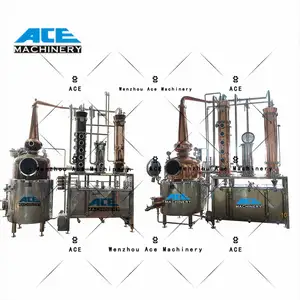 Ace Stills 300 Gallon Gin Whisky Distillery Copper Still Flute Distiller Alcohol Destiler Machine