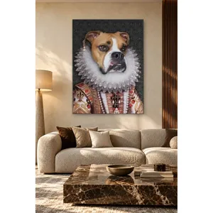 Impression sur toile Fida Queen Boxer avec col en dentelle - Product Image 5