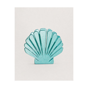 Moderinna Moderne Porte-serviettes décoratif en plastique à motif de coquillages turquoise imprimé en 3D, décoration de table - Product Image 2