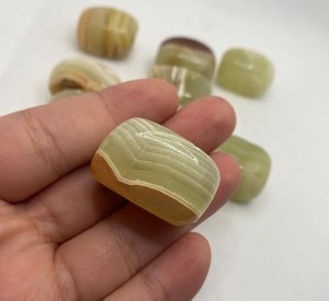 Caída de mármol de ónix verde, cristal de piedras caídas de ónix de mármol, piedra de caída de ónix - Product Image 5