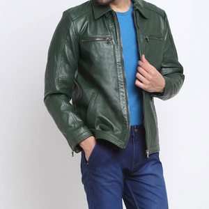 เสื้อแจ็คเก็ตหนังแท้ทรงคลาสสิกสำหรับผู้ชาย สไตล์นักขี่มอเตอร์ไซค์ ทนทาน เหมาะสำหรับฤดูหนาว พร้อมอุปกรณ์ป้องกัน - Product Image 2