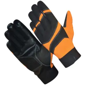 Best performance reinforced sheep grain leather mechanic working gloves industrial safety impact high resistant heavy duty glove