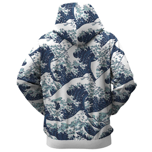 OEM personalizado hecho a la moda impreso poliéster polar pulóver canguro bolsillos tinte sublimación más tamaño calle sudaderas con capucha - Product Image 5