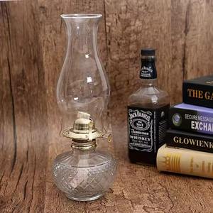 H.M.A Handicrafts Rustic White Hurricane Lantern <b>Vintage</b> <b>Oil</b> <b>Lamp</b> for Minimalist & Cottagecore Christmas & Easter Decor - Product Image 4