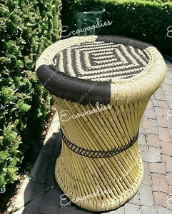 Vente en gros naturel bambou bois de canne écologique intérieur/extérieur tabourets en bambou pour salon jardin hôtel os incrustation Console - Product Image 5