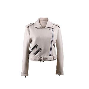 Cool Slim cuero cuello motocicleta chaqueta para mujer Otoño Invierno transpirable tejido a prueba de viento longitud Regular calidad Premium - Product Image 1