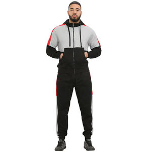 Survêtement réversible en molleton de coton coupe régulière, coupe-vent, écologique, avec logo personnalisé pour homme, nouveau style, à capuche - Product Image 1