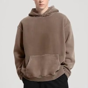 Recién llegado ácido lavado hombres sudaderas con capucha peso pesado 500gsm personalizado de gran tamaño Vintage Mineral lavado pulóver sudaderas con capucha para hombres - Product Image 6