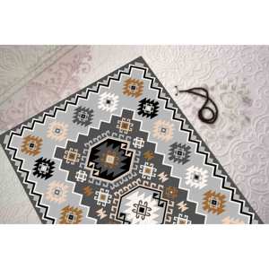 Alfombra de Oración de Lana Gris con Diseño Geométrico Islámico, Ecológica, Antideslizante, con Base de Látex, Grosor Medio - Product Image 2