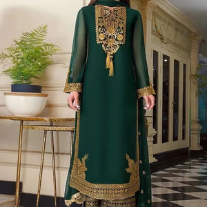 Vestido de Fiesta Salwar Kameez de Chifón de 3 Piezas para Mujer, Estilo Indio-Pakistaní, de Secado Rápido y Ligero, de la Mejor Calidad, con el Último Diseño para Bodas - Product Image 1