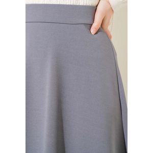 Women's Gray <b>Straight</b> Flared <b>Skirt</b> - Product Image 3