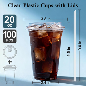 Gobelets froids biodégradables sans BPA en PET/PLA - Gobelets jetables étanches et résistants au congélateur pour les fêtes, les mariages, le camping et les événements - Product Image 4