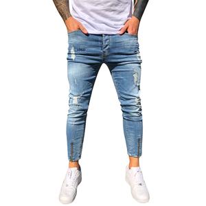 Jean en Denim Pantalon Vêtements Personnalisés Vintage Respirant Sport Stretch Régulier Jeans Décontractés Denim Vintage Pantalon Vente en Gros OEM - Product Image 3