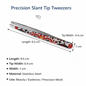 Pinzas Profesionales de Acero Inoxidable de Primera Calidad para Cejas, Punta Inclinada, Depilación, Diseño Floral, Herramienta de Belleza - Product Image 3