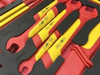 Jeu de clés à fourche réglables 41 pièces en acier inoxydable, isolées VDE 1000V, pour réparation automobile, outil de réparation de voiture