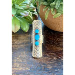 Boyd Ashley Sleeping Beauty Turquoise & Sterling Silver <b>Adjustable</b> <b>Ring</b> Bezel Setting Size 9.25 Gift - Product Image 1