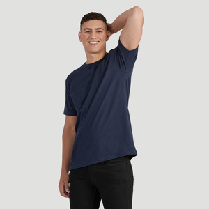 เสื้อยืดผ้าใยไผ่สำหรับผู้ชายพิมพ์โลโก้แบบกำหนดเอง100% - Product Image 2