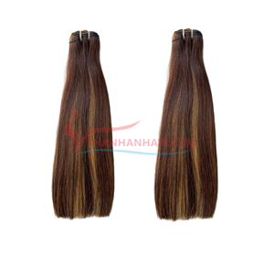 Haute qualité 8 pouces longueur personnalisée brun Piano os droit cuticule aligné brut vietnamien Bundle vierge Remy HD Machine trame - Product Image 3