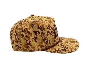 Sombreros de camuflaje Logotipo personalizado Productos al por mayor Gorra de béisbol al aire libre Gorras de alta calidad de 5 paneles Gorra deportiva con gorra de béisbol de cuerda - Product Image 2