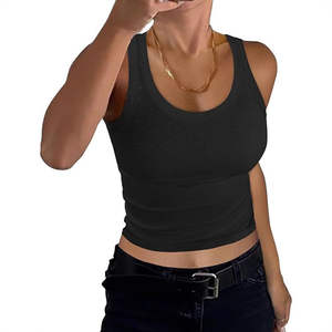 Channel Fast Shipping Summer 2025 Casual Solid Sleeveless Tanks for Women New Arrival Crewneck Basic Ribbed Tank Tops - Product Image 5