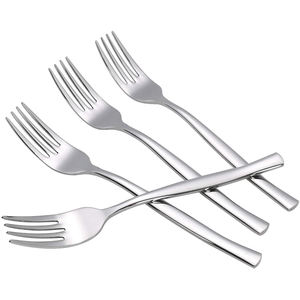 Juegos de servidor de boda, juego de tenedor para ensalada, juego de Servicio de ensalada con extremo de lágrima, servidor de ensalada decorativo de Metal, tenedor plateado - Product Image 5