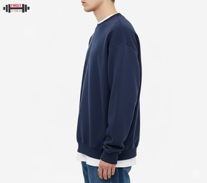 Sweat-shirt oversize à col en V pour femme, streetwear d'hiver, manches longues, en molleton de coton, vêtements de fitness de haute qualité - Product Image 6