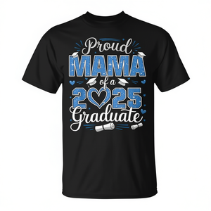 T-Shirt 'Proud Mama 2025' per Laureati, Design Divertente e Festivo per la Classe del 2025, Ideale per Promozioni - Product Image 2