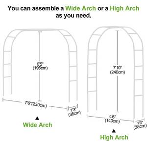 <b>Metal</b> <b>Garden</b> <b>Arch</b> Outdoor <b>Garden</b> Trellis <b>Arch</b> - Product Image 2