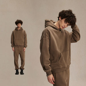 Custom French Terry Mujeres Ropa Streetwear Sudadera con capucha Chándal Jogging Pantalones de chándal Conjunto de 2 piezas - Product Image 5