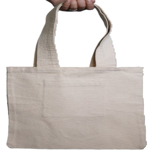 Custom Logo <b>Printed</b> 100% Cotton Canvas Tote Bag-<b>Extra</b> <b>Large</b> Eco-Friendly Multi-Purpose Zipper Closure Hand Length Shopping - Product Image 3