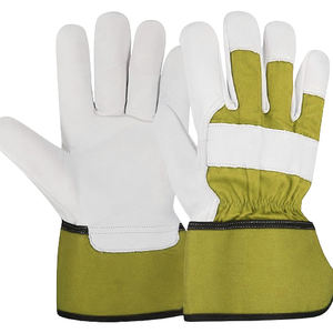 Guantes de trabajo de aparejo canadiense de alta resistencia, cómodos guantes de jardín suaves de cuero de grano de cabra resistentes a la abrasión, equipo de protección - Product Image 3