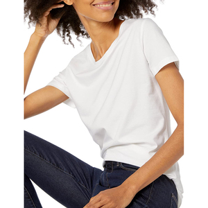Camiseta de Algodón Ecológica Personalizada al por Mayor para Mujer, Servicio OEM, Diseño Personalizado, Tallas Grandes, Secado Rápido, Transpirable, Verano - Product Image 5