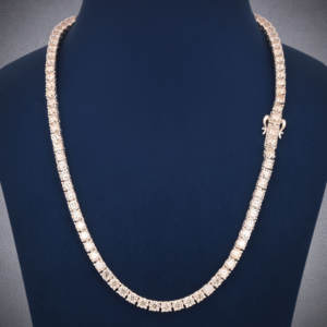 Chaîne personnalisée de haute qualité pour bijoux fins Hip Hop Collier de tennis en moissanite et diamant Chaîne de tennis en argent 925 de 5mm - Product Image 1