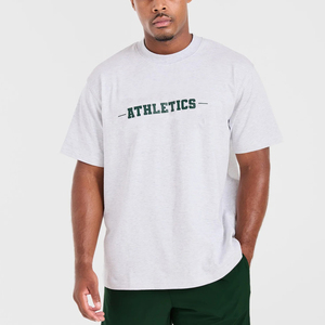 Vente en gros T-shirt blanc pour hommes Impression personnalisée 230 Gsm T-shirt surdimensionné uni Baggy lâche Street Style coton T-shirts pour hommes - Product Image 1