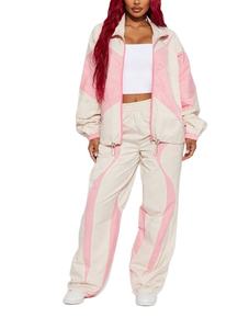 Conjunto Deportivo de Mujer Talla Grande, Chaqueta Cortavientos de Nailon Transpirable, Conjunto Deportivo al por Mayor con Cremallera hasta la Rodilla - Product Image 2