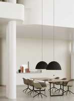 Abat-jour suspendu moderne en polyester acoustique en forme de cloche pour salle à manger et espaces commerciaux