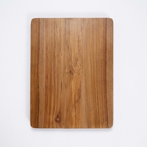 Planche à découper en bois de teck naturel, écologique, durable, épaisseur 2 cm, passe au lave-vaisselle, personnalisable, pour hacher et trancher - Product Image 1