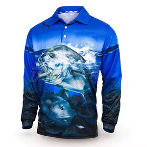 Polo de pesca impreso de alta calidad, ligero, transpirable, ecológico, UPF 50 100%, poliéster diseñado para la comodidad - Product Image 2