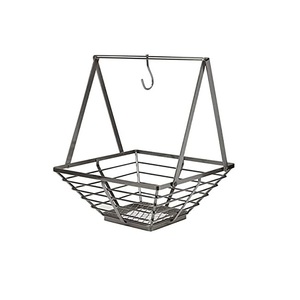 Fabuleux Design fil de fer métal fruits stockage conteneur panier cuisine comptoir décor de table métal et bois panier de fruits - Product Image 5