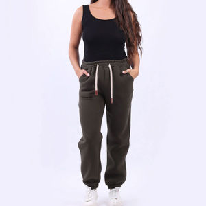 Pantalon de jogging en molleton unisexe 100% coton à la mode du fabricant respirant 350 Gsm toile décontracté mi hiver dentelle genou plat - Product Image 4