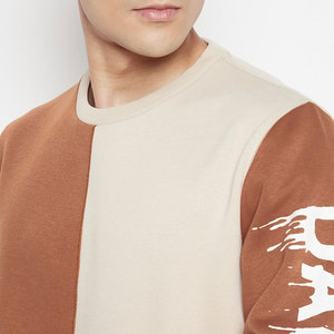 Ensemble de survêtement pour homme, sweat-shirt à col rond avec blocs de couleur, coupe classique, streetwear, vêtements d'hiver, 100% coton, design 2 en 1 - Product Image 4