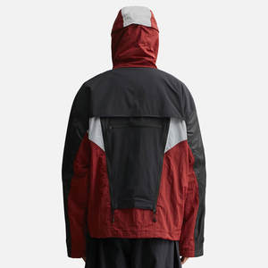 Chaquetas Cortavientos Personalizadas de Nailon con Bloques de Color, Chaqueta Deportiva de Softshell Tejida para Correr al Aire Libre para Hombre - Product Image 3