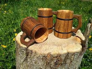 Tasse à boire en bambou gravée à la main naturelle et personnalisée avec poignée Tasse à thé en bois Tasse à café Tasse à vin pour Noël - Product Image 6