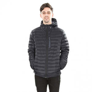 Veste matelassée à capuche légère et chaude pour hommes, veste décontractée élégante pour temps froid - Product Image 5