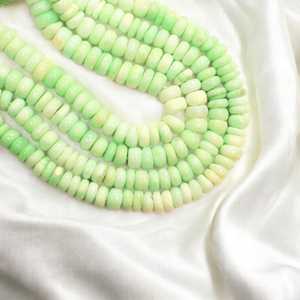 Perles de rondelle lisse d'opale verte naturelle 7mm 8mm 9mm perles de pierres précieuses en vrac pour la fabrication de bijoux bricolage artisanat en gros - Product Image 5