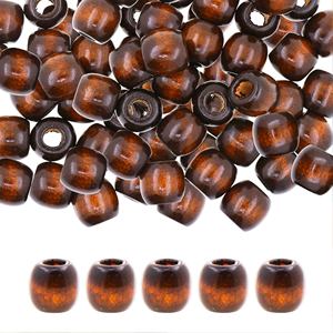 Cuentas de Madera Natural para Manualidades, Cuentas de Madera de Colores y Formas Personalizadas con Orificio Grande, Producto Artesanal Indio - Product Image 1