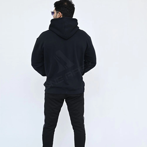 Sudadera con capucha personalizada para hombre de alta calidad 100% algodón patrón sólido fábrica al por mayor diseño personalizado cuello con capucha - Product Image 3